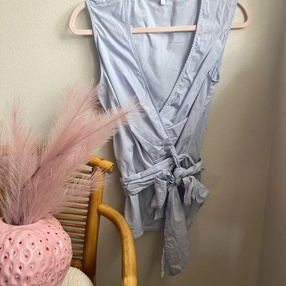 Small/medium Saks Fifth Avenue/WAYF minimalist blue top - Picture 8 of 8